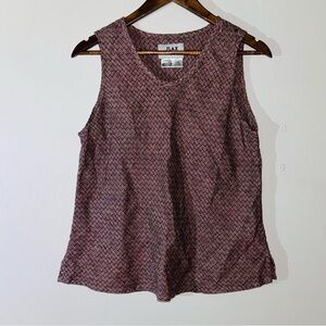 FLAX by Jeanne Engelhart 100% linen tank top SIZE MEDIUM